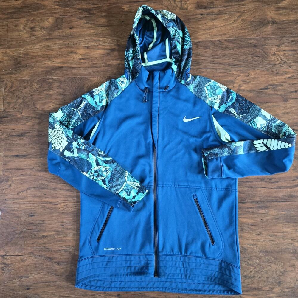 Nike Kobe Emerge Hyper Elite Basketball Hoodie Jacket Blue Mamba Sz L 596174-301
